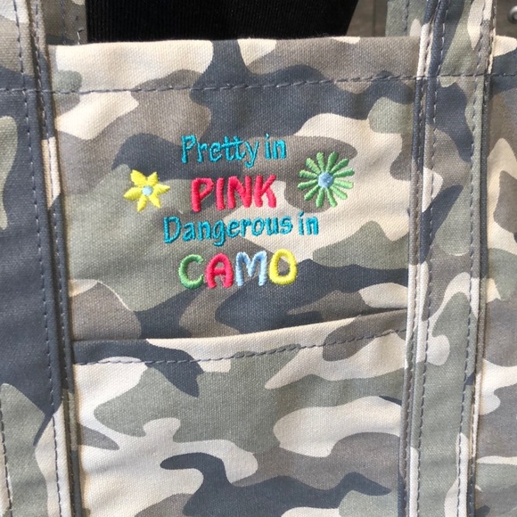 Camo Canvas Tote Bag - Picture 3 of 4